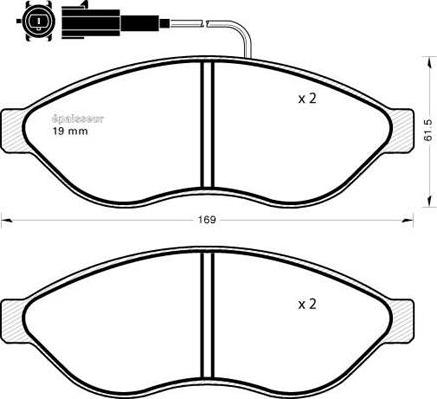 Cifam 822-708-1 - Kit pastiglie freno, Freno a disco www.autoricambi360.it