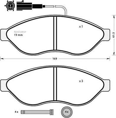 PSA 16 478 640 80 - Kit pastiglie freno, Freno a disco www.autoricambi360.it