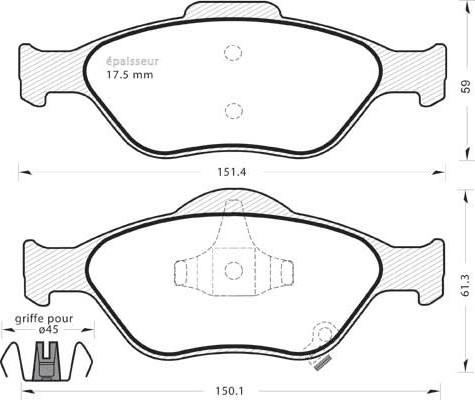 TRW GDB3457 - Kit pastiglie freno, Freno a disco www.autoricambi360.it
