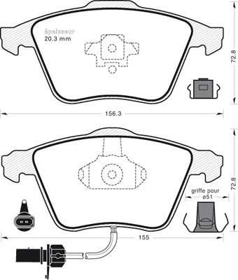 TRW GDB1554 - Kit pastiglie freno, Freno a disco www.autoricambi360.it