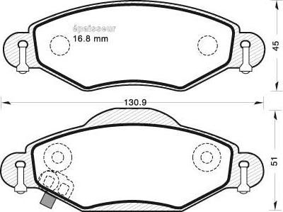 Cifam 822-421-0 - Kit pastiglie freno, Freno a disco www.autoricambi360.it