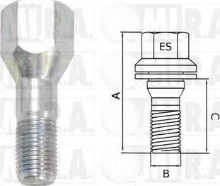MI.R.A. 29/1693 - Bullone ruota www.autoricambi360.it