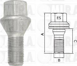 MI.R.A. 29/1677 - Bullone ruota www.autoricambi360.it