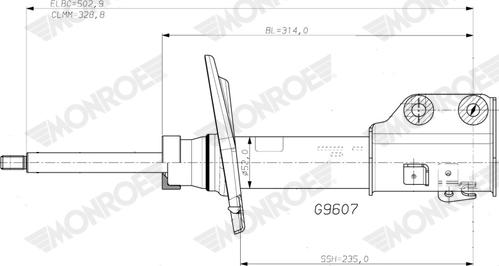 MONROE G9607 - Ammortizzatore www.autoricambi360.it