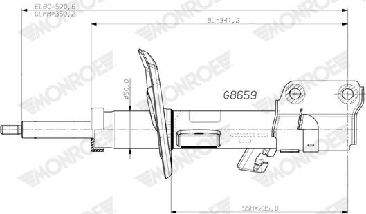 Monroe G8659 - Ammortizzatore www.autoricambi360.it