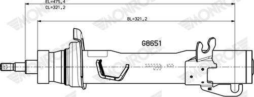 Monroe G8651 - Ammortizzatore www.autoricambi360.it