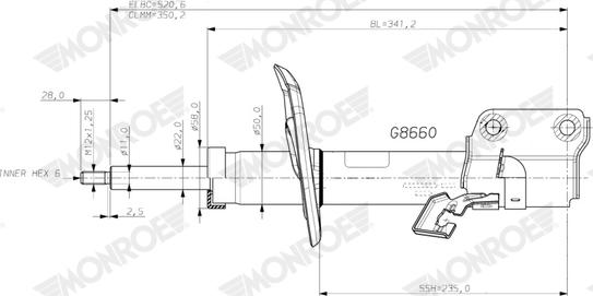 Monroe G8660 - Ammortizzatore www.autoricambi360.it