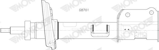 Monroe G8701 - Ammortizzatore www.autoricambi360.it
