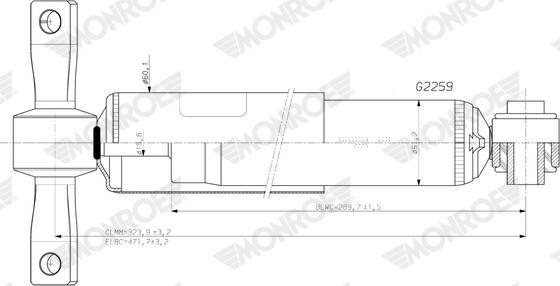 MONROE G2259 - Ammortizzatore www.autoricambi360.it