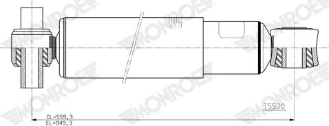 MONROE T5520 - Ammortizzatore www.autoricambi360.it
