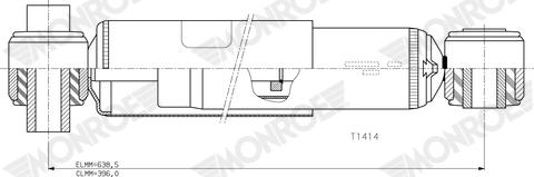 MONROE T1414 - Ammortizzatore www.autoricambi360.it