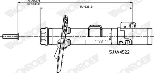 MONROE V4522 - Ammortizzatore www.autoricambi360.it