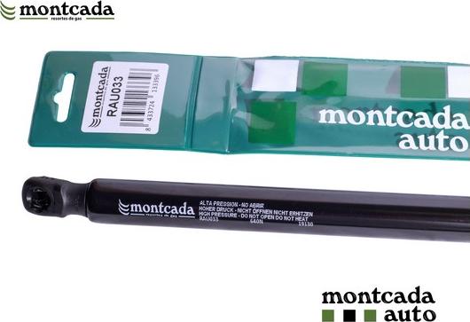Montcada RAU033 - Ammortizatore pneumatico, Cofano bagagli / vano carico www.autoricambi360.it