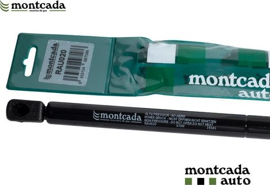 Montcada RAU020 - Ammortizatore pneumatico, Cofano bagagli / vano carico www.autoricambi360.it