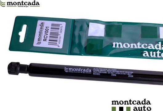Montcada RCV001 - Ammortizatore pneumatico, Cofano bagagli / vano carico www.autoricambi360.it