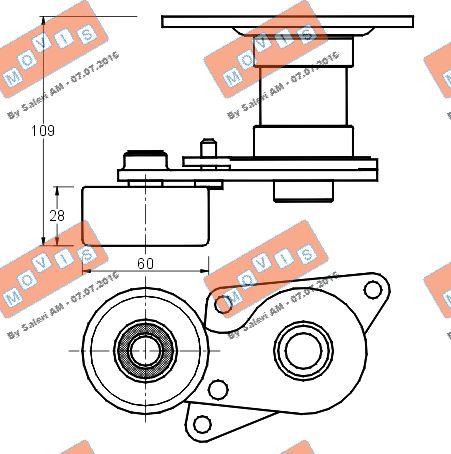 MOVIS AST1639 - Tendicinghia, Cinghia Poly-V www.autoricambi360.it