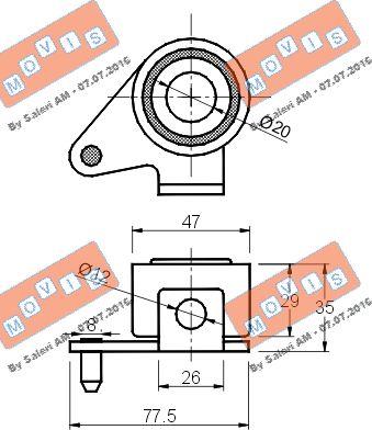 MOVIS AST1057 - Rullo tenditore, Cinghia dentata www.autoricambi360.it