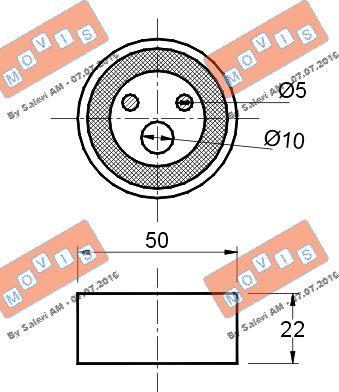 MOVIS AST1087 - Rullo tenditore, Cinghia dentata www.autoricambi360.it