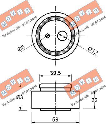 MOVIS AST1076 - Rullo tenditore, Cinghia dentata www.autoricambi360.it