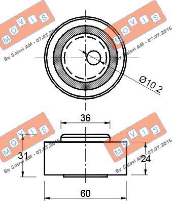 MOVIS AST1148 - Rullo tenditore, Cinghia dentata www.autoricambi360.it