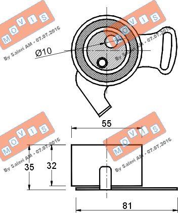 MOVIS AST1158 - Rullo tenditore, Cinghia dentata www.autoricambi360.it