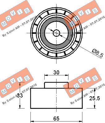 MOVIS AST1163 - Galoppino / Guidacinghia, Cinghia Poly-V www.autoricambi360.it