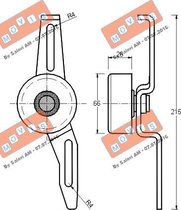 MOVIS AST1116 - Tendicinghia, Cinghia Poly-V www.autoricambi360.it