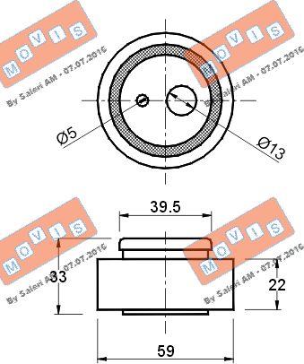 MOVIS AST1181 - Rullo tenditore, Cinghia dentata www.autoricambi360.it