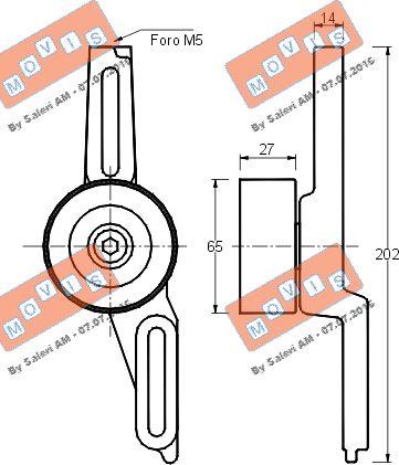 MOVIS AST1265 - Tendicinghia, Cinghia Poly-V www.autoricambi360.it