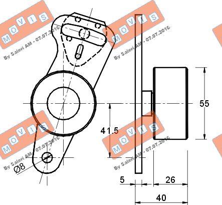 MOVIS AST1275 - Rullo tenditore, Cinghia dentata www.autoricambi360.it