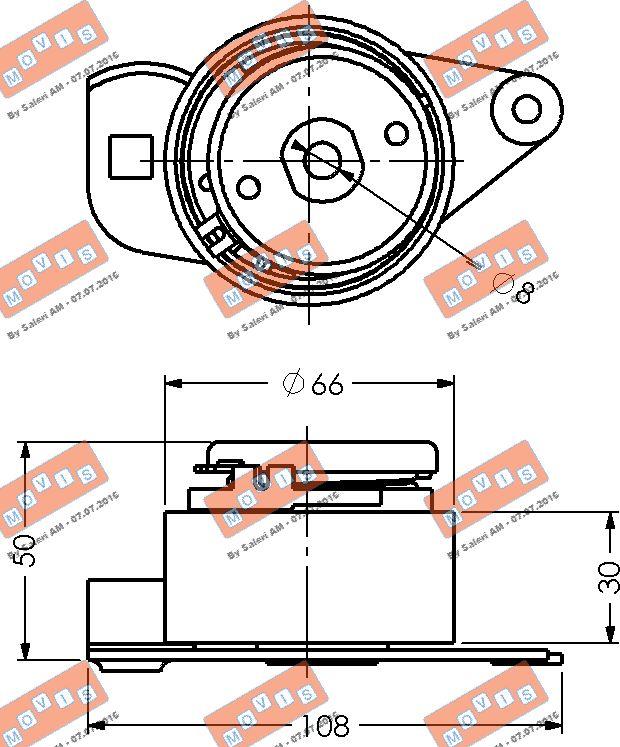 MOVIS AST1796 - Rullo tenditore, Cinghia dentata www.autoricambi360.it