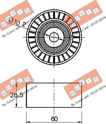 MOVIS AST3044 - Galoppino / Guidacinghia, Cinghia Poly-V www.autoricambi360.it