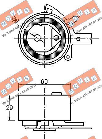 MOVIS AST3006 - Rullo tenditore, Cinghia dentata www.autoricambi360.it