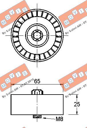 MOVIS AST3152 - Galoppino / Guidacinghia, Cinghia Poly-V www.autoricambi360.it