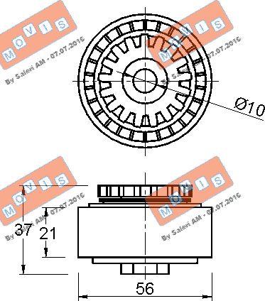 MOVIS AST3123 - Galoppino / Guidacinghia, Cinghia Poly-V www.autoricambi360.it
