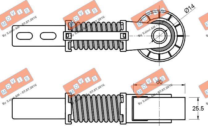 MOVIS AST2405 - Tendicinghia, Cinghia Poly-V www.autoricambi360.it