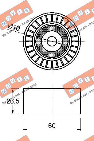 MOVIS AST2487B - Galoppino / Guidacinghia, Cinghia Poly-V www.autoricambi360.it