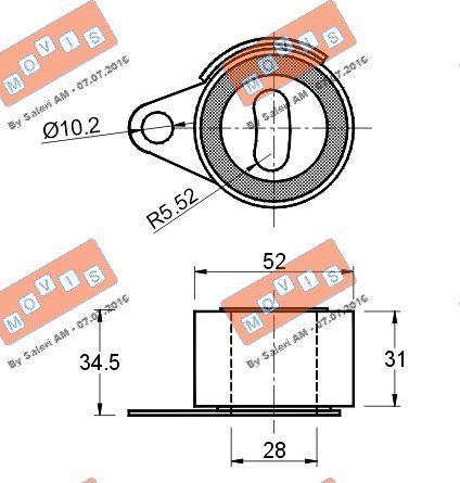 MOVIS AST2540 - Rullo tenditore, Cinghia dentata www.autoricambi360.it