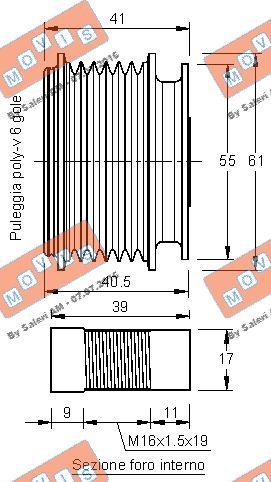 MOVIS AST2694 - Puleggia cinghia, Alternatore www.autoricambi360.it