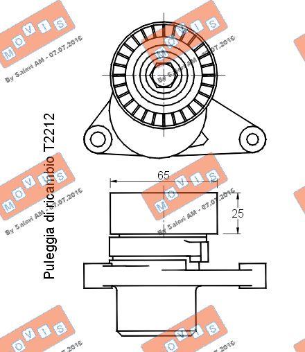 MOVIS AST2668 - Tendicinghia, Cinghia Poly-V www.autoricambi360.it