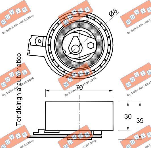MOVIS AST2620 - Rullo tenditore, Cinghia dentata www.autoricambi360.it