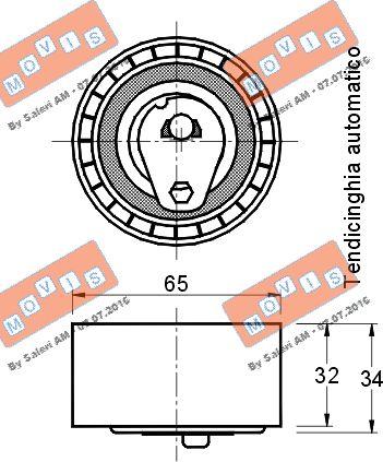 MOVIS AST2109 - Rullo tenditore, Cinghia dentata www.autoricambi360.it