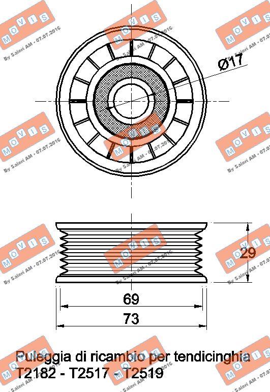 MOVIS AST2183 - Galoppino / Guidacinghia, Cinghia Poly-V www.autoricambi360.it