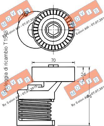 MOVIS AST2138 - Tendicinghia, Cinghia Poly-V www.autoricambi360.it