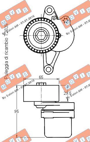 MOVIS AST2829 - Tendicinghia, Cinghia Poly-V www.autoricambi360.it