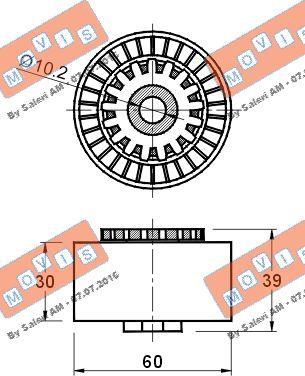 MOVIS AST2828 - Tendicinghia, Cinghia Poly-V www.autoricambi360.it