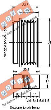 MOVIS AST2300 - Puleggia cinghia, Alternatore www.autoricambi360.it