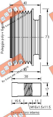 MOVIS AST2291 - Puleggia cinghia, Alternatore www.autoricambi360.it
