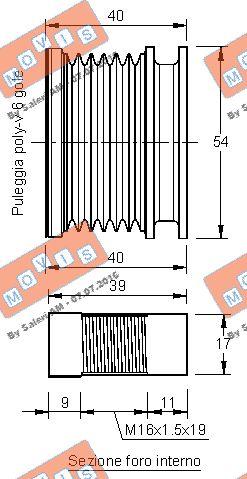 MOVIS AST2724 - Puleggia cinghia, Alternatore www.autoricambi360.it