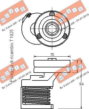 MOVIS AST2723 - Tendicinghia, Cinghia Poly-V www.autoricambi360.it